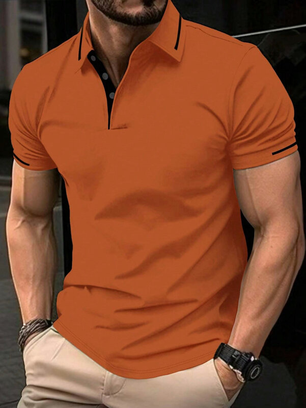メンズ通気性半袖ポロシャツ,快適なTシャツ,カジュアルスポーツシャツ,新品