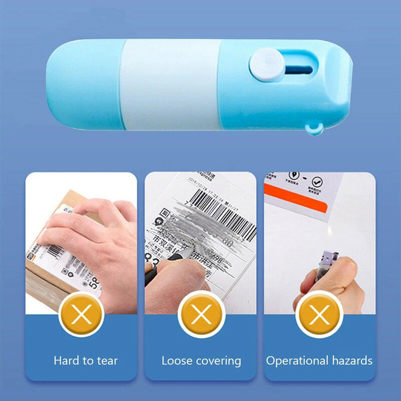1-3 stücke Thermopapier Korrektur flüssigkeit mit Unboxing Messer tragbare dauerhafte Thermopapier Daten Identitäts schutz Flüssigkeit Radiergummi