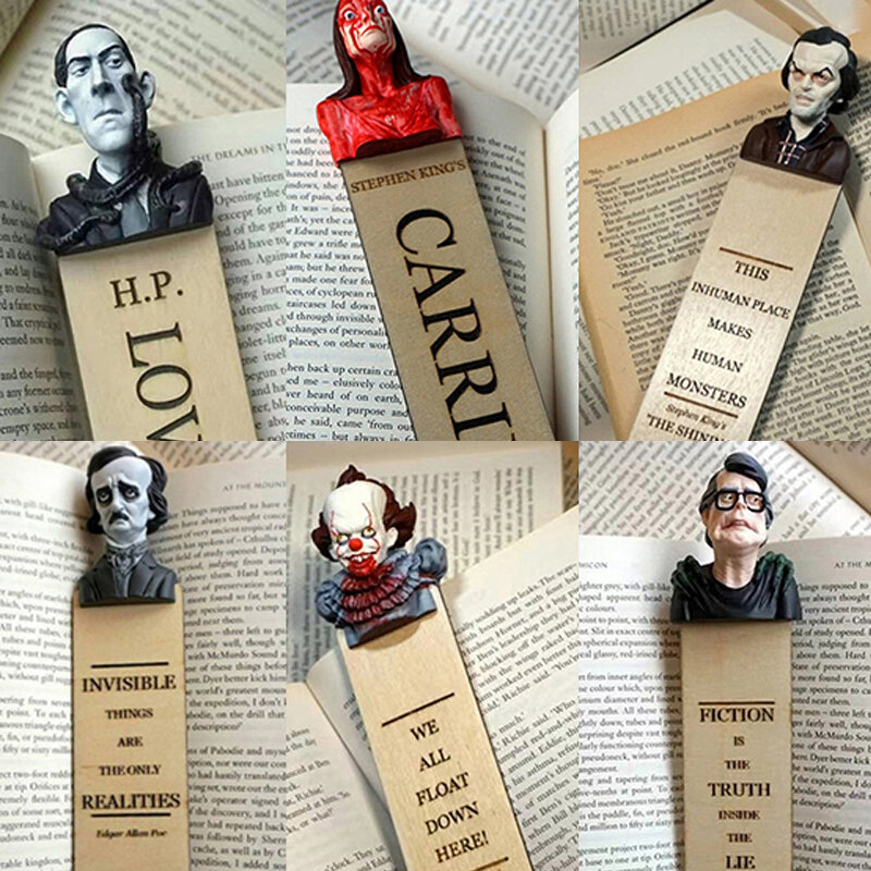 Horror Bookmarks Horror Movie Collection Bookmarks Horror Bookmarker School And Office Supplies Resin Crafts Student Stationery