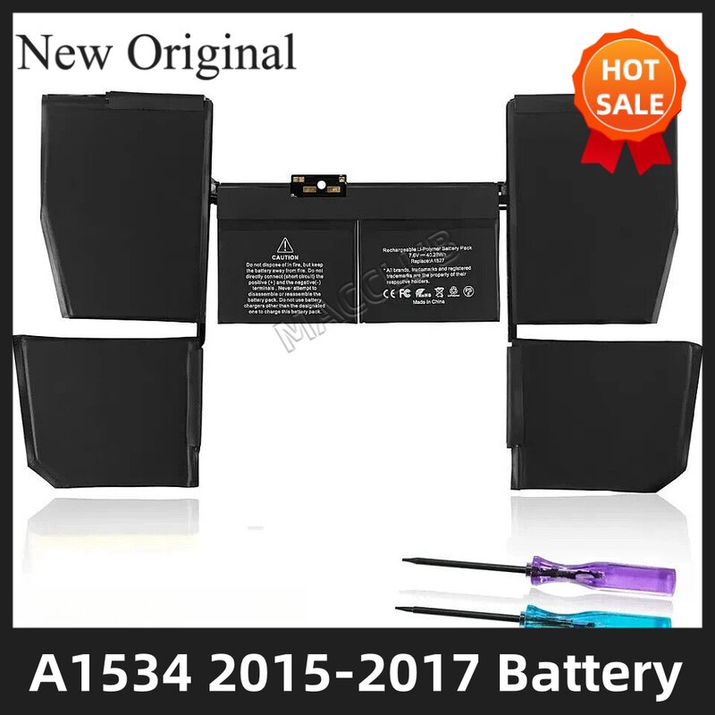 Baterai A1534 A1527 untuk MacBook Air 12 ''A1534 2015 2016 2017 EMC 2746 EMC 2991 baterai EMC 3099