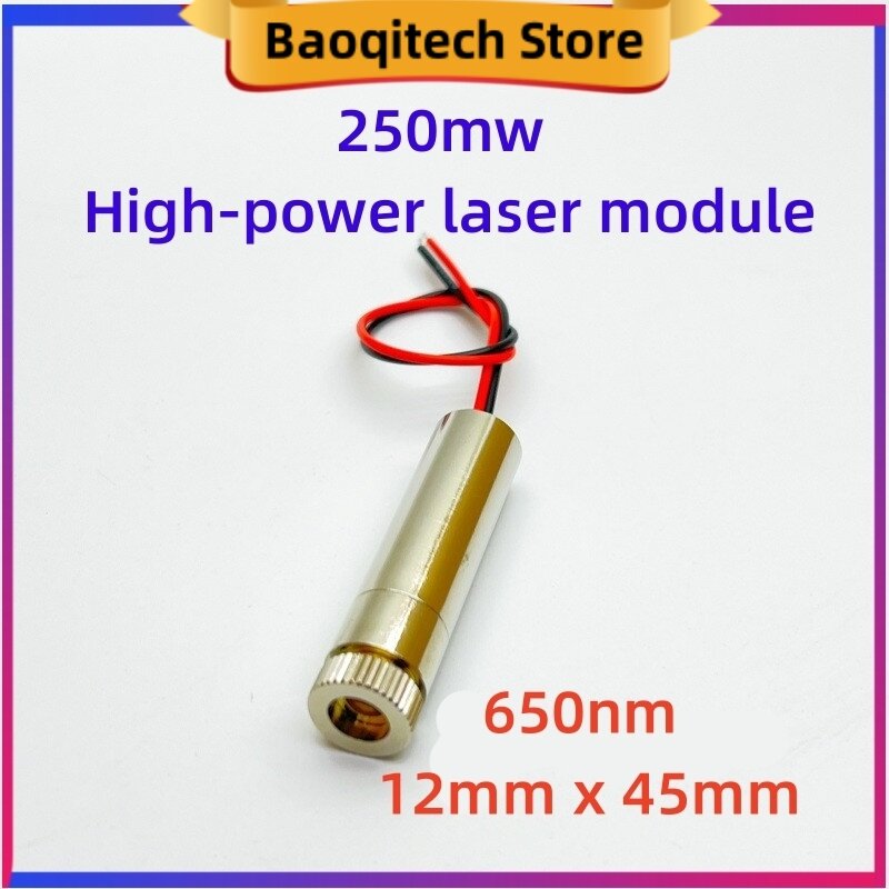 High-Power Red Dot Laser Head, CNC Engraver, Focusing Module, Dot Locator, Comprimento Focal Ajustável, 650nm, 250mW, Frete Grátis