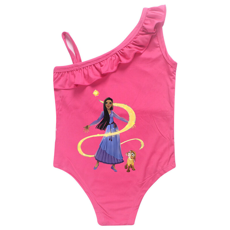 Cartoon Film Wunsch Kleinkind Baby Badeanzug ein Stück Kinder Mädchen Schwimm outfit Kinder Bade bekleidung Badeanzug 2-9y