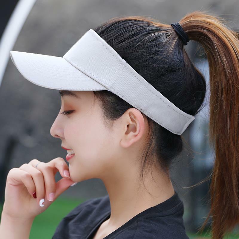 Cappelli da sole estivi uomo donna visiera regolabile in cotone protezione UV Top vuoto Solid Sport Tennis Golf Running protezione solare berretto da Baseball