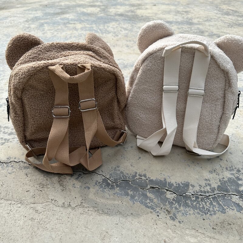 Mochila bordada personalizada para niños pequeños, bolso ligero de oso de felpa, mochila con nombre personalizado, regalo para niños, niñas y damas