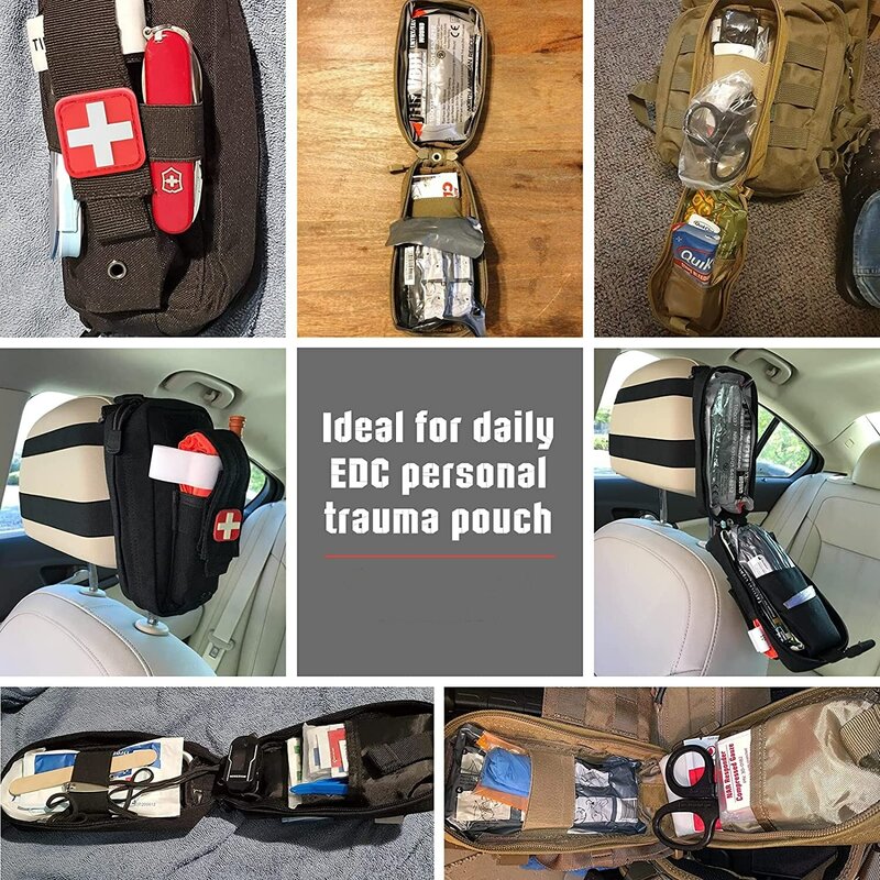 Tactische EMT EHBO Kit Pouch Bag Met Tourniquet Schaar Verband voor Emergency IFAK Trauma Combat