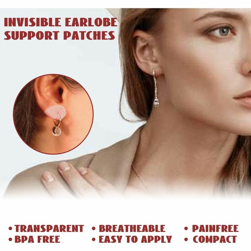 Portable Easy to Use Lobe Support Patch Earring Clear Support Patches Earring Lift Patches Heavy Earrings