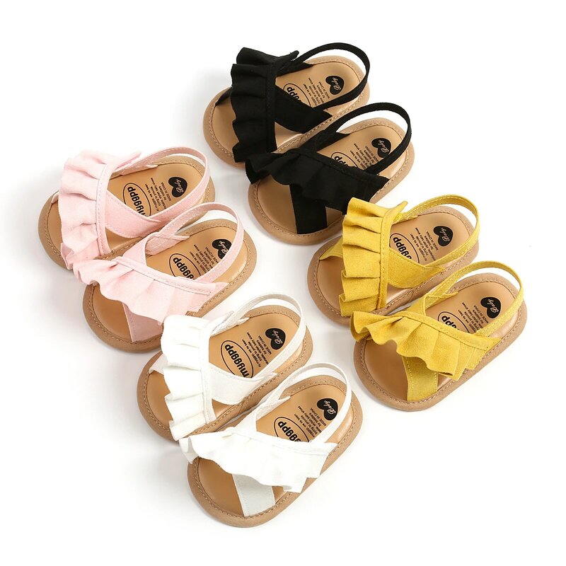 Ma & baby-女の赤ちゃんのための夏のサンダル,0〜18歳の子供のための小さな靴