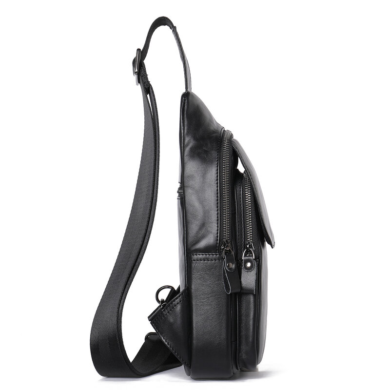 Genuine Leather Sling Bag Small Backpack for Men Women Crossbody Shoulder Chest Day Pack Outdoor Travel Camping Tactical Daypack