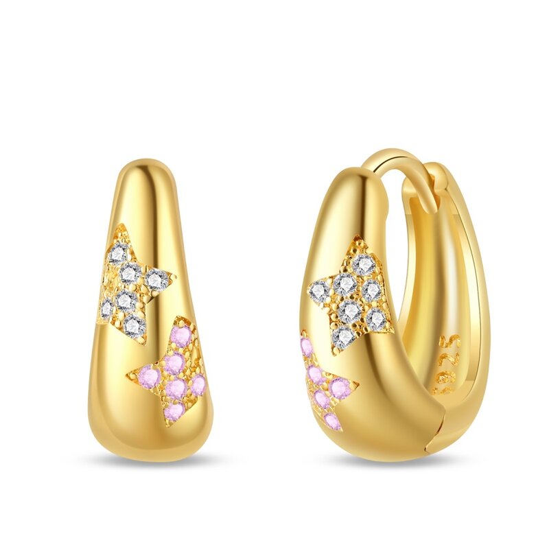 Boucles d'oreilles goutte d'eau étoile en argent regardé 925 pour femmes, accessoires de bijoux de jeu de parc aquatique, réel
