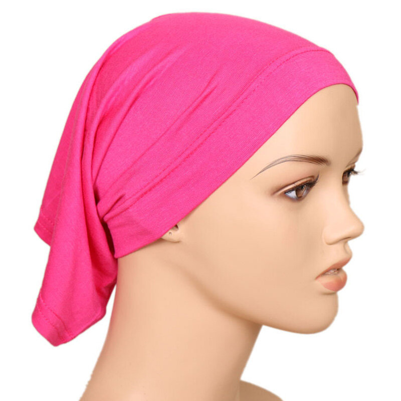 Nowa miękka modalna czapka Turban muzułmański wewnętrzny hidżab czapka islamska czapka z maską indyjskiej czapki damskie owijane głową Turbante Mujer