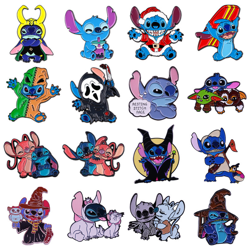 Cute Stitch Enamel Pins Lapel Pins Badges on Backpack Accessories for Jewelry Fashion Brooches Accessories Gifts