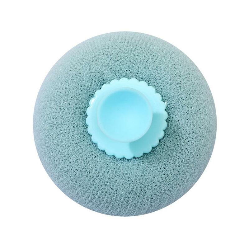 Pure Color Shower Ball Foaming Sponge Body Skin Scrub Scrubber Shower Back Exfoliating Brush Accessories Bathroom A3C1