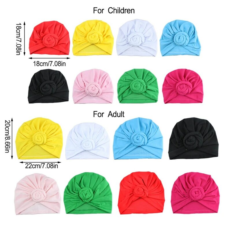 Headwrap turbante para pai-filho, gorro confortável, gorro pré-amarrado, hijab headwear, acessório de cabeça para mulheres e meninas