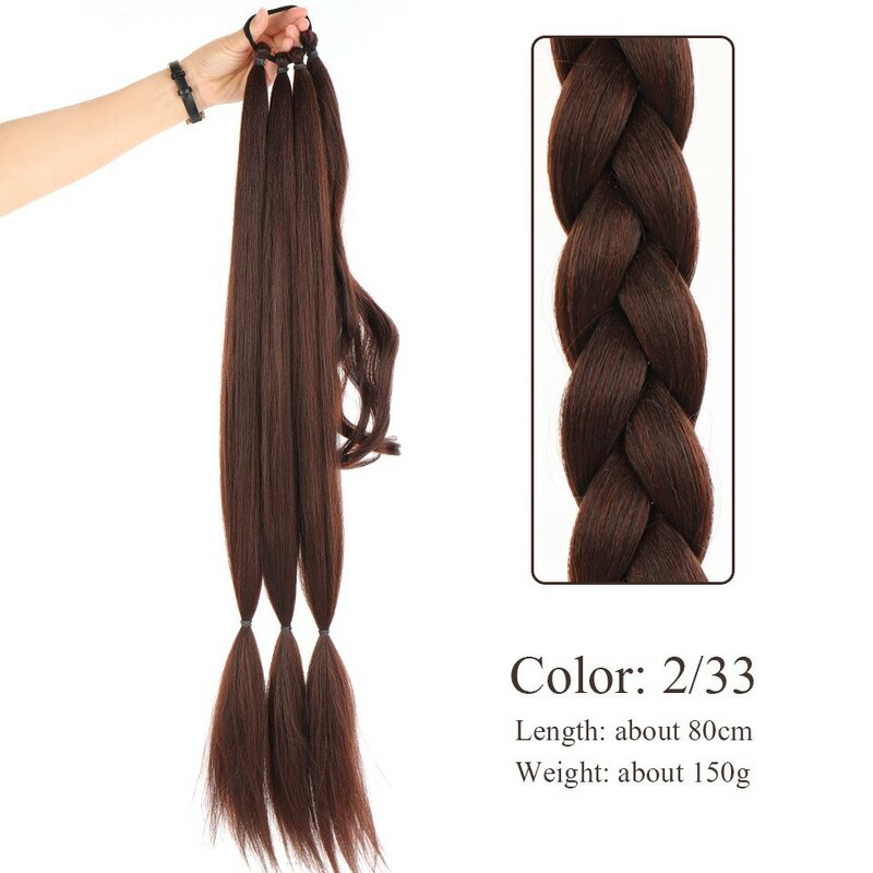 Long Synthetic Braided Ponytail Extension Straight Wrap Around Hair Ponytail Natural Soft Hair Piece For Women Daily Wear Hair