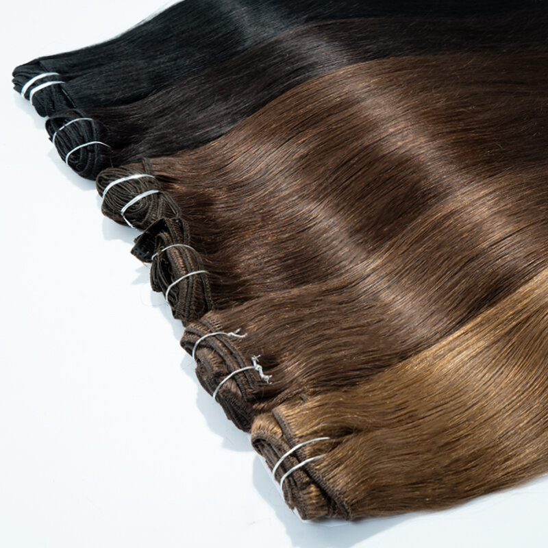 7 шт., прямые натуральные волосы для наращивания, 100% невидимые