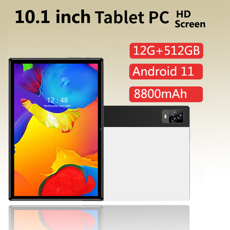 2024 nowy 4K ekran HD globalny Tablet z systemem Android 12.0 Tablet 12GB RAM 512GB ROM Tablette PC 5G podwójna karta SIM lub WIFI IM TABL
