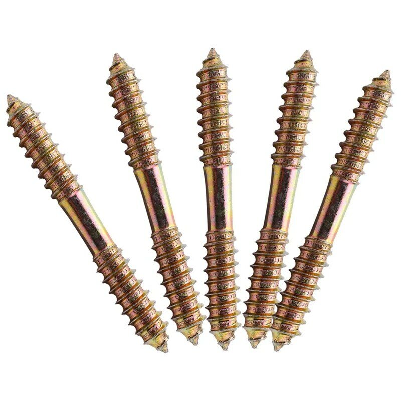 M8 X 70Mm Double Ended Wood To Wood Furniture Fixing Dowel Screw 10Pcs Retail