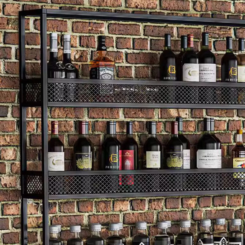 Restaurant Lattice Designer Bar Cabinet Commercial Retail Drink Coffee Wine Rack Accessories Corner Wijnrek Bedroom Furniture