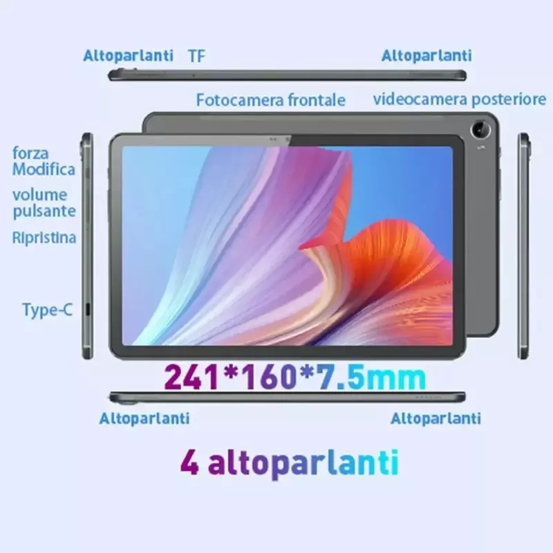 N-ONE Npad Pro Android Pad 8GB 128GB 10.36''2K FHD+ Display UNISOC T616 Octa Core 13MP Camera Type-C Dual 4G LTE Tablettes