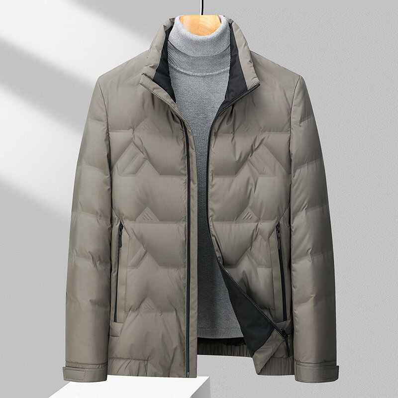 90% 화이트 덕 다운 재킷, 남성 패션, 두꺼운 따뜻한 파카, 트렌치 코트, 사이즈 M-4XL, 2023 겨울 신상
