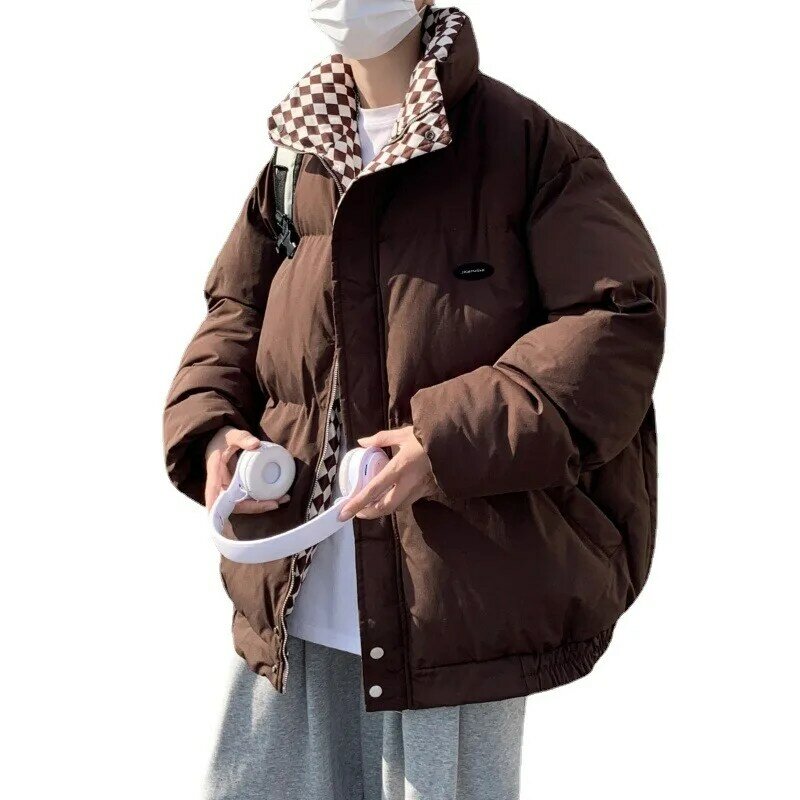 2023 Autumn/Winter New Casual Standing Collar Fashion Trend Casual Couple Warm Coat