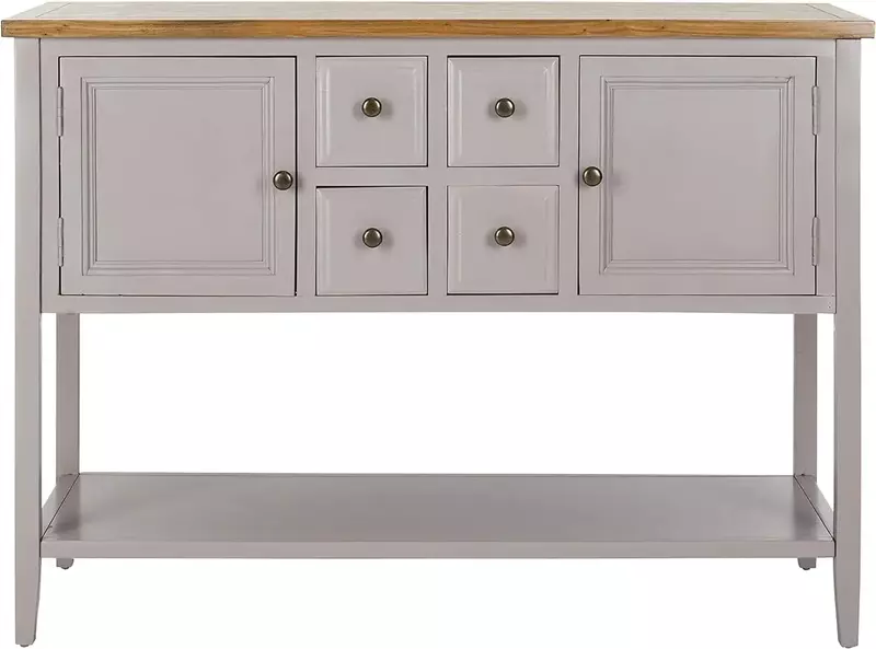 American Homes Collection Charlotte Quartz Grey Sideboard