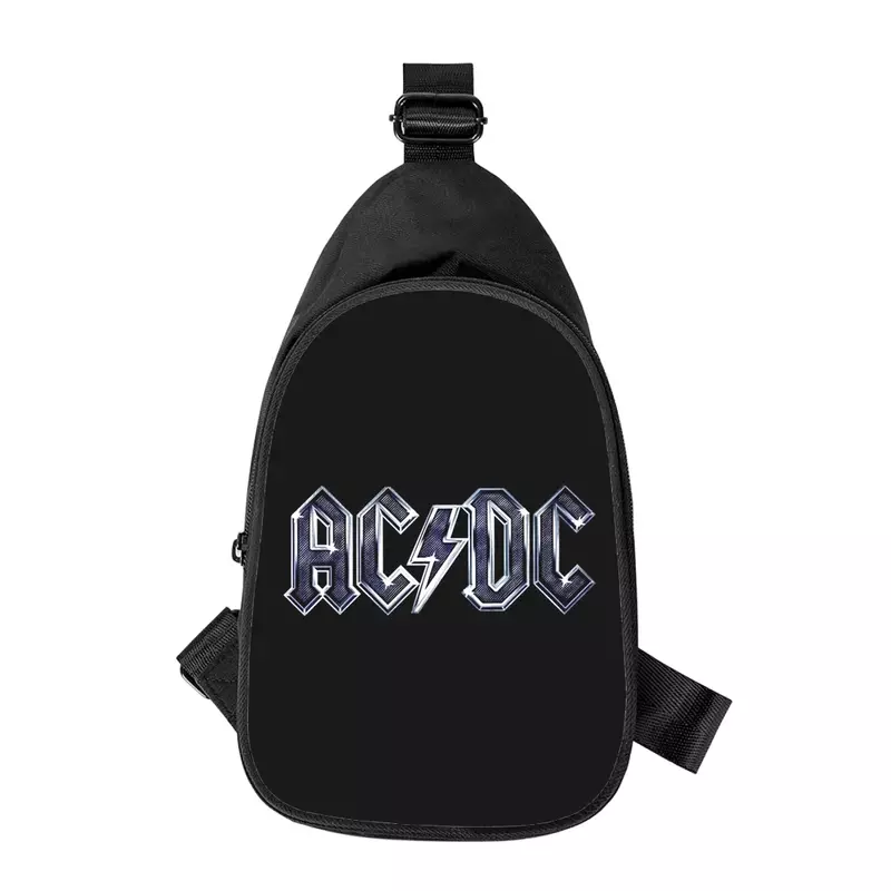 AC DC band 3D Print New Men Cross Chest Bag Diagonally Women Shoulder Bag Husband School Waist Pack Male chest pack