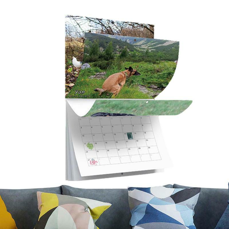 Hunde kalender 2024 lustiger Kalender mit Hunden, die an schönen Orten kacken 2024 neuer Schreibtisch kalender für Schlafzimmer Wohnzimmer Arbeits zimmer