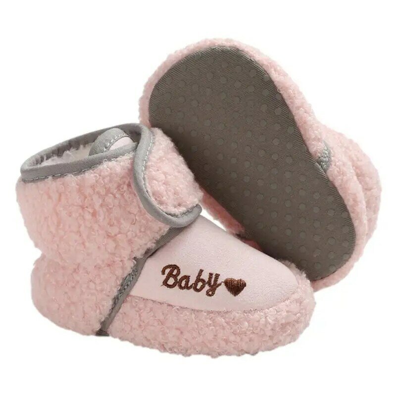 Winter Infant Shoes Durable Infant Winter Warm Fleece Cozy Shoes Comfortable And Warm Thickened Design Unisex Newborn Cotton