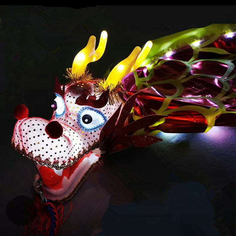 Accesorios de cuerpo de cola de dragón de baile chino personalizados de doble uso para conectar a varilla o cabeza de dragón (no incluye varilla de cabeza)
