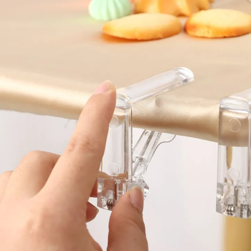 5/1pcs Plastic Tablecloth Clips Transparent Non-slip Securing Holder Decorative Leaf Tablecloth Clamp Holder Table Cover Clamps