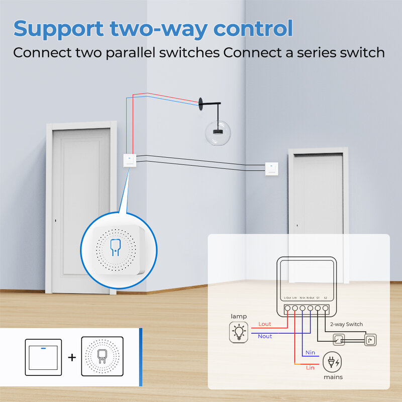 Interruptor inteligente con WiFi para pared, enchufe con Monitor de potencia, controlador de luz, temporizador de voz para Alexa, Alice, Google, Smart Life, Tuya