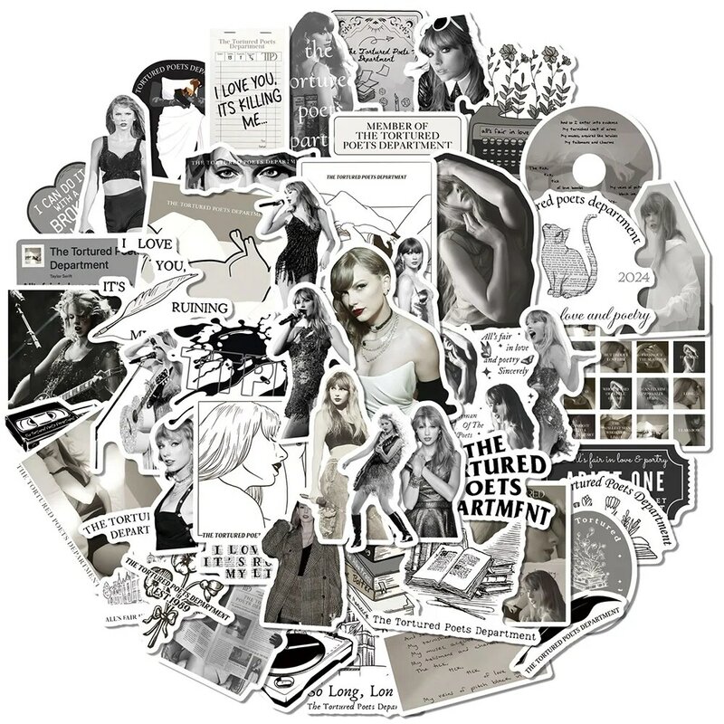 10/30/50 Stuks Zanger Taylor Swift Folk Song Stickers Album De Gemartelde Dichters Depertment Sticker Stickers Voor Telefoon Notebook Gitaar