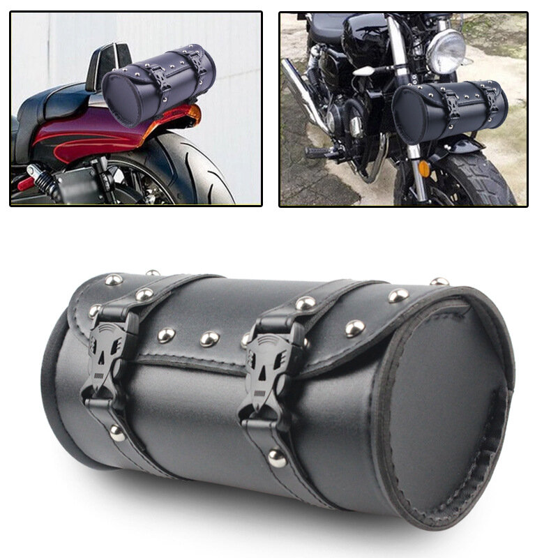 Motorrad Gabel Werkzeug tasche Leder Sattel taschen Seiten packung langlebig wasserdicht für Harley Sportster XL Touring Softail Dyna Road King