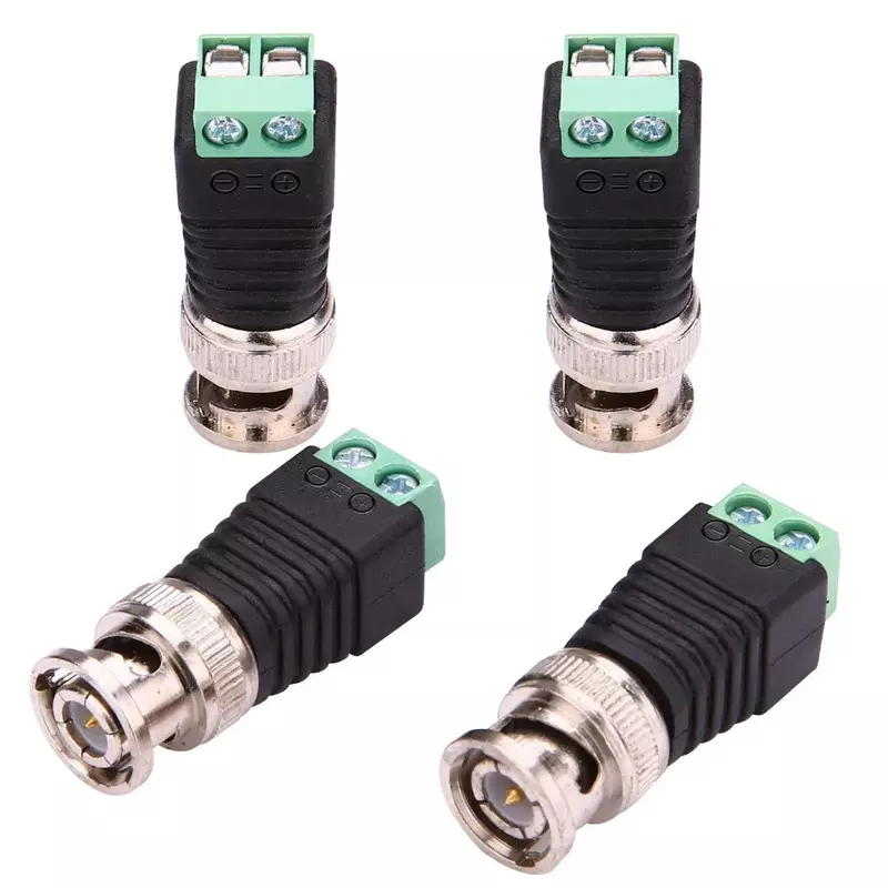 Konektor BNC DIY untuk CCTV kamera Video pengawasan koaksial/Cat5/Cat6 kabel
