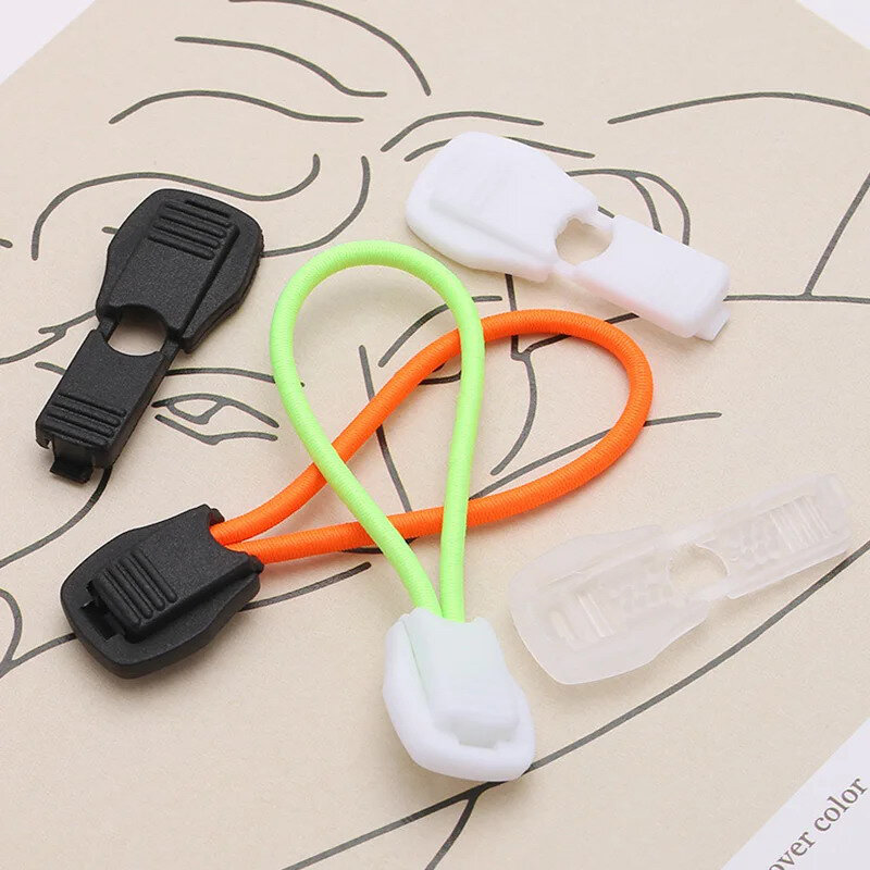 10 Pieces Shoelace Buckle Zipper Zipper Clip Thread Nylon Clothing Zipper Clothing Accessories Home Sewing Supplies