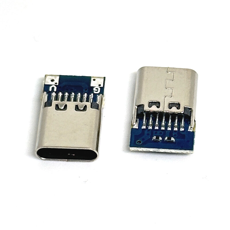 1/2/5/10pcs USB 3.1 Type C Connector Support for PD Female Socket receptacle Through Holes PCB 180 Vertical Shield Dual resistor
