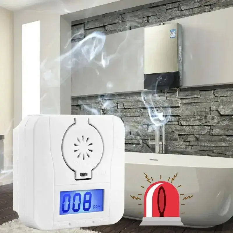 Co-Detector de humo de monóxido de carbono, alarma fotoeléctrica Lcd, Sensor de advertencia de Gas de envenenamiento, alarma de seguridad, 1 piezas