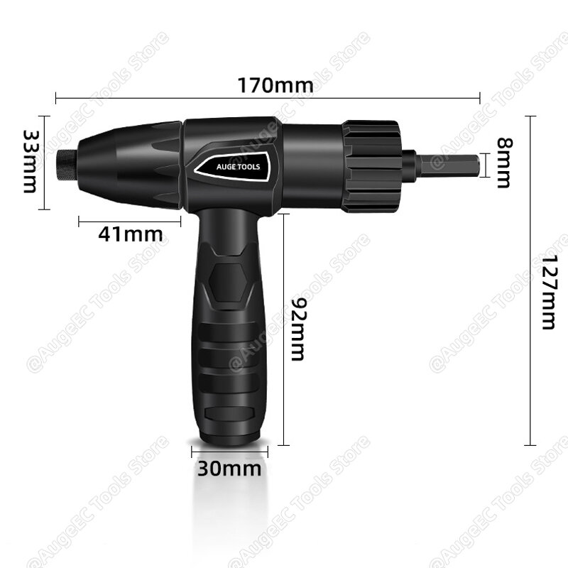 Elektrische Niet pistole 2,4mm-4,8mm ohne Installation integriert, Niet mutter Pistolen bohrer Adapter Akku-Niet werkzeug