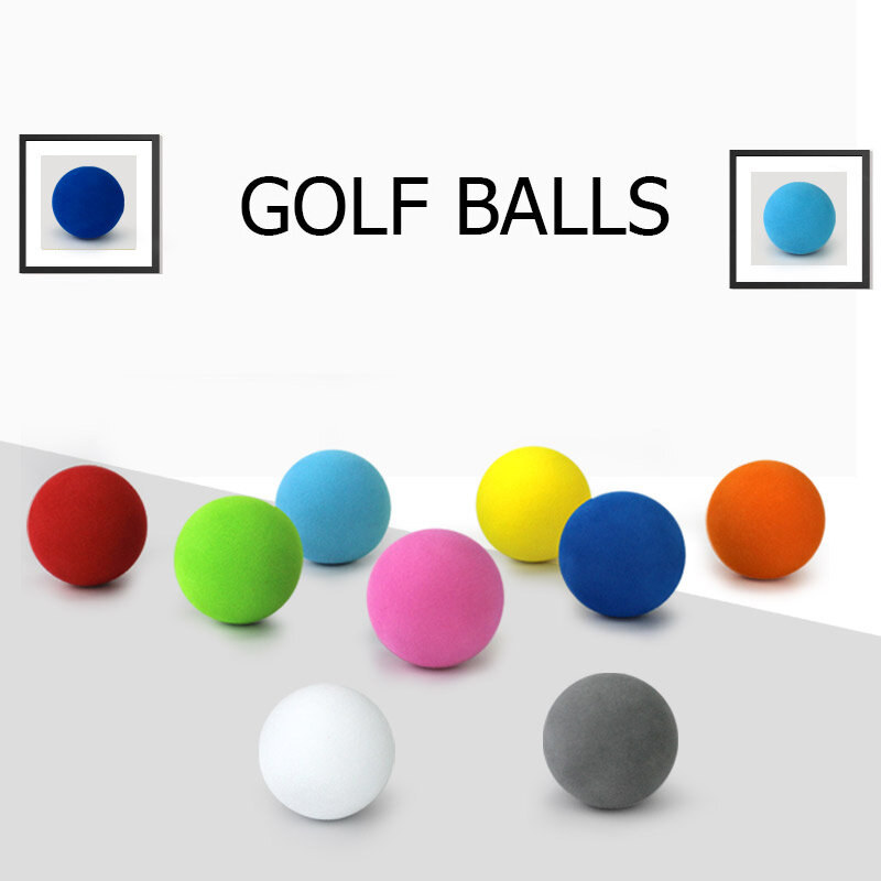 9 Colors Diameter 60mm Golf Ball Indoor Sponge Ball Practice Ball EVA Foam Ball Pure Color Ball Pet Toy Ball