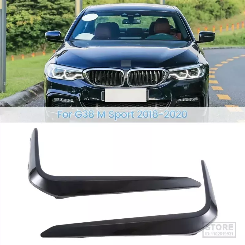 Strip potongan penutup lampu kabut mobil, untuk BMW 5 seri G38 M Sport 2018-2020 51118070541 51118070542 hitam