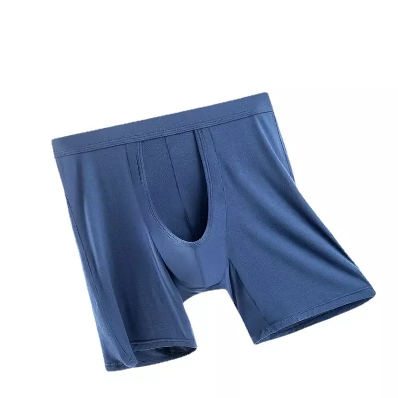 Celana dalam bentuk unik untuk pria, celana dalam sangat panjang Anti gesekan, celana dalam Gym Modal elastis untuk pria