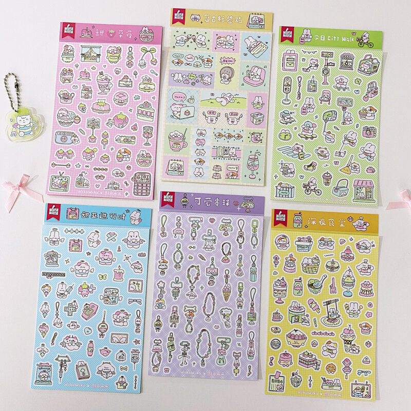 1 Stuk Koreaanse Deco Sticker Schattige Scrapbooking Materialen Briefpapier Sticker Voor Diy Ambachten Album Telefoon Journal Planner