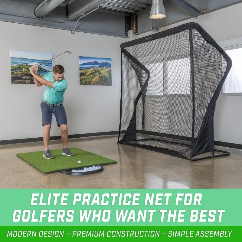 GoSports Elite Golf Practice Net with Steel Frame - Choose 10' or 7' Size