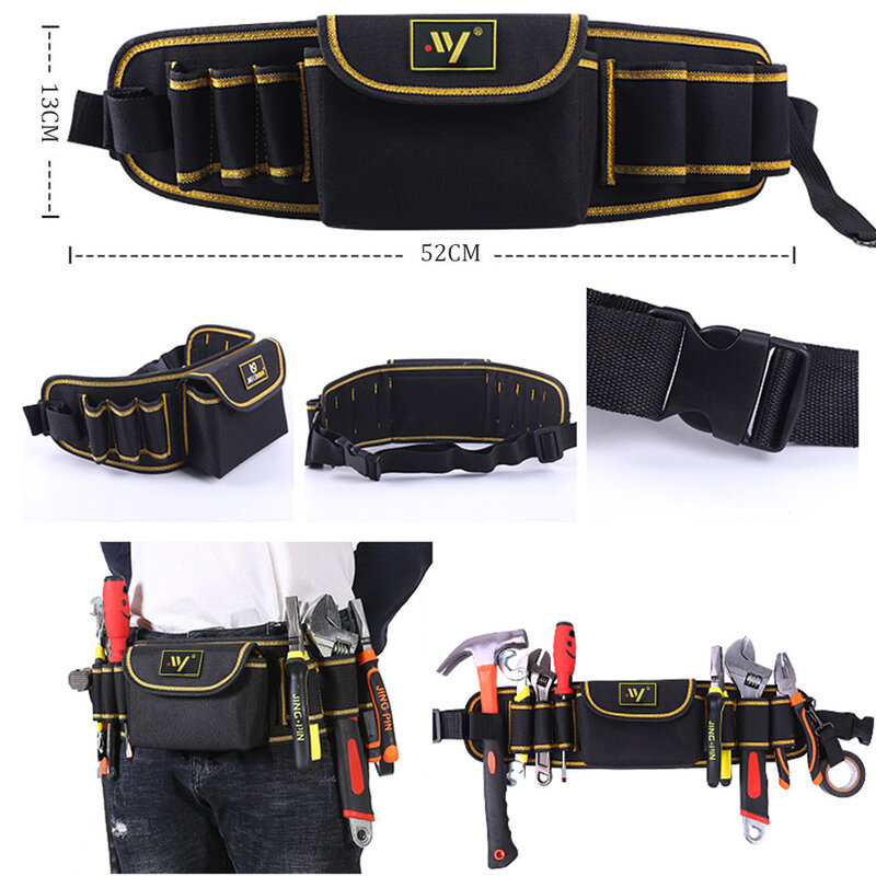 Repair Tool Bag Oxford Cloth Hardware Tool Pocket Wrench Pliers Storage Bags Multi-function Waist Pack