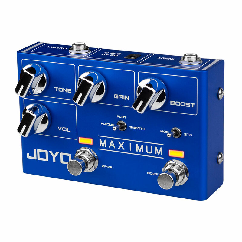JOYO R-05 MAXIMUM 오버드라이브 기타 이펙트 페달, 무압축 클린 와일드 톤, 롱 서스테인 오버드라이브 기타 페달