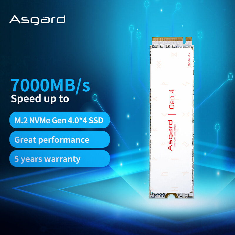 Asgard-disco duro interno M2 SSD GEN4 M.2 2280 Pcle 4,0 X4 NVMe 1TB 2TB