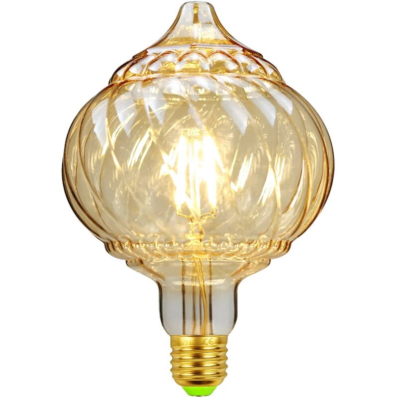 Lâmpada de filamento LED G125, luz espiral, lâmpadas vintage retrô, lâmpada Edison decorativa, lâmpada incandescente, luz doméstica