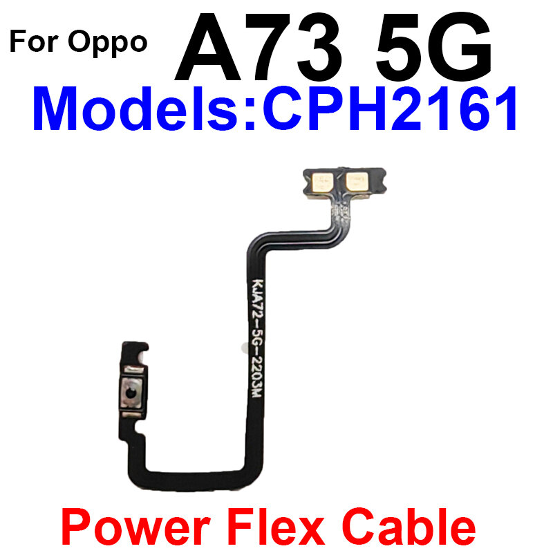 Volume Power Button Flex Cable, On Off, Chaves laterais, Switch, OPPO A71, A72, A73, A74, A75, 4G, 5G