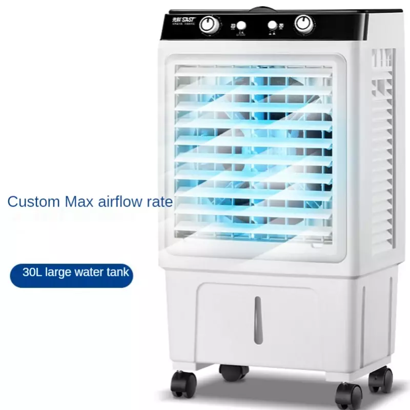 Ventilador de aire acondicionado refrigerado por agua, refrigeración comercial doméstica, aire acondicionado portátil, aire acondicionado para el hogar, ventilador frío